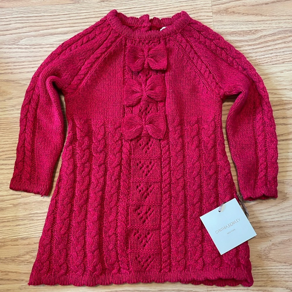Cynthia Rowley Red Sweater Dress 12m